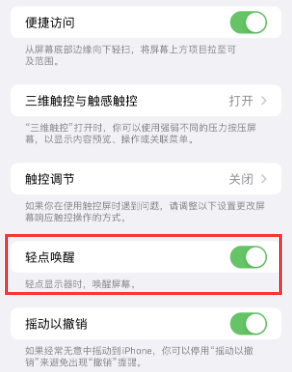 通城苹果授权维修站分享iPhone轻点无法唤醒怎么办 