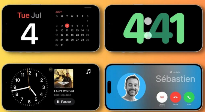 通城苹果手机维修分享iOS17横屏充电待机显示有什么好处 