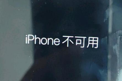 通城苹果服务网点分享锁屏界面显示“iPhone 不可用”如何解决 